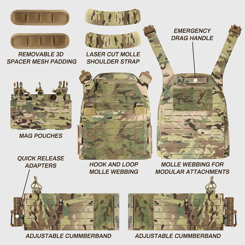 1000D Nylon Military Vest Quick Release Tactical Vest