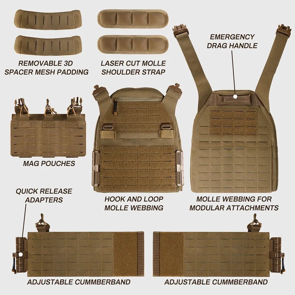 1000D Nylon Military Vest Quick Release Tactical Vest