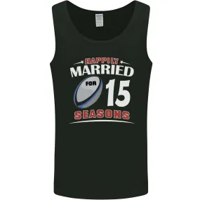 15 Year Wedding Anniversary 15th Rugby Mens Vest Tank Top