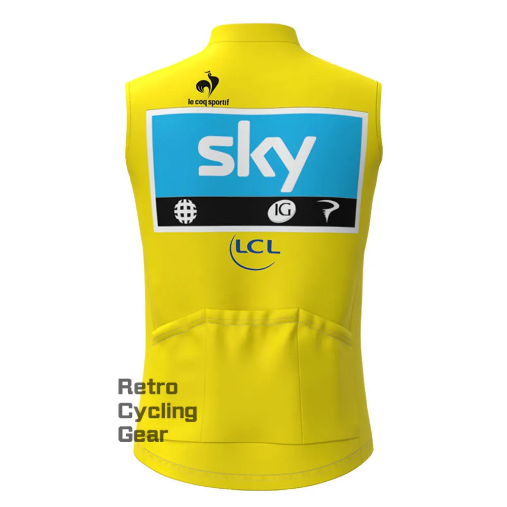 2012 yellow sky Retro Cycling Vest