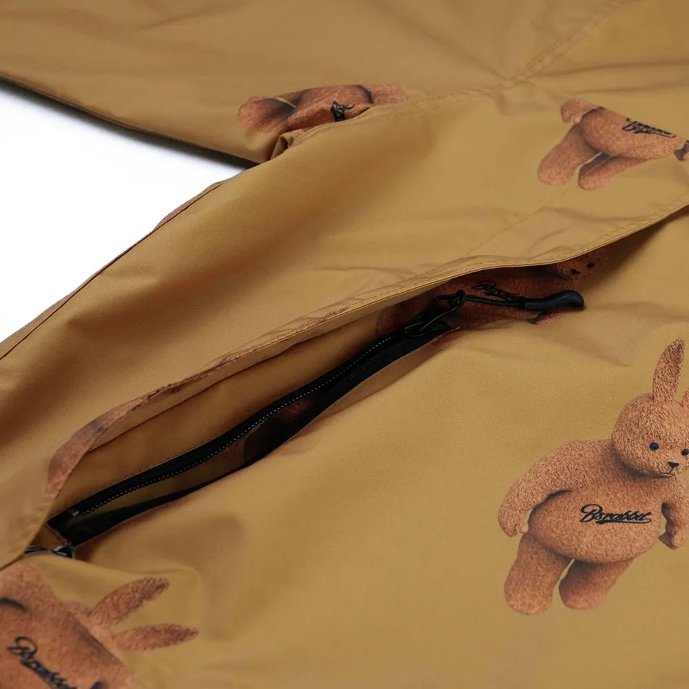 3D BEARRABBIT HOODED ANORAK JACKET BROWN