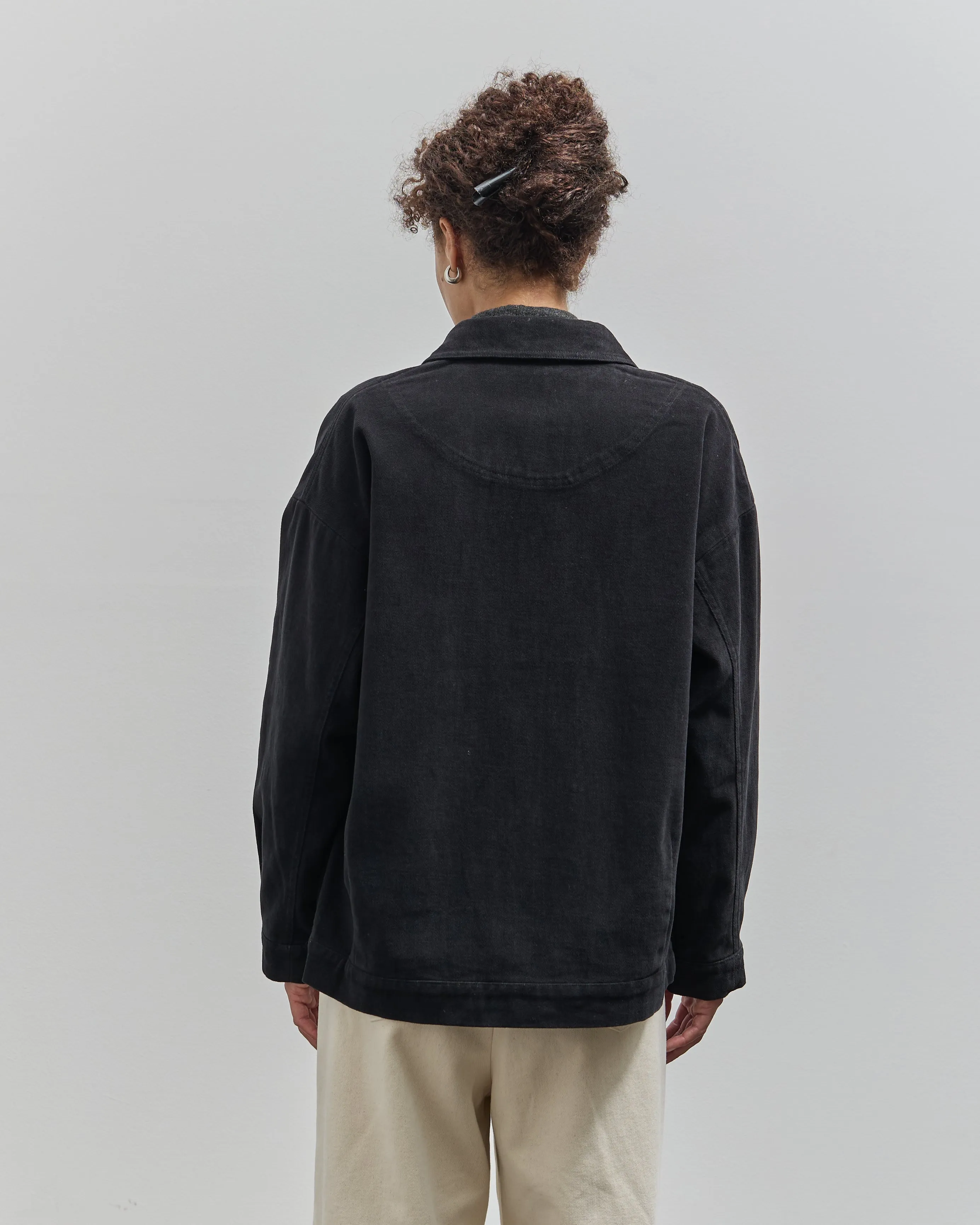 7115 Panel Pocket Shirt Jacket, Black Heavy Canvas