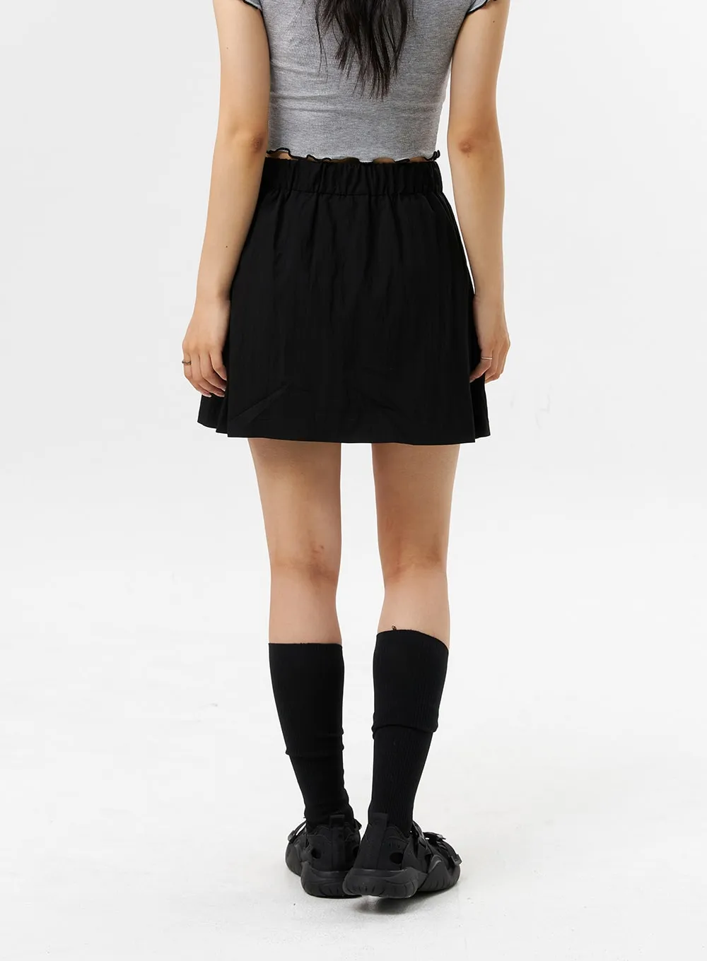 A-Line Pleated Mini Skirt OL318