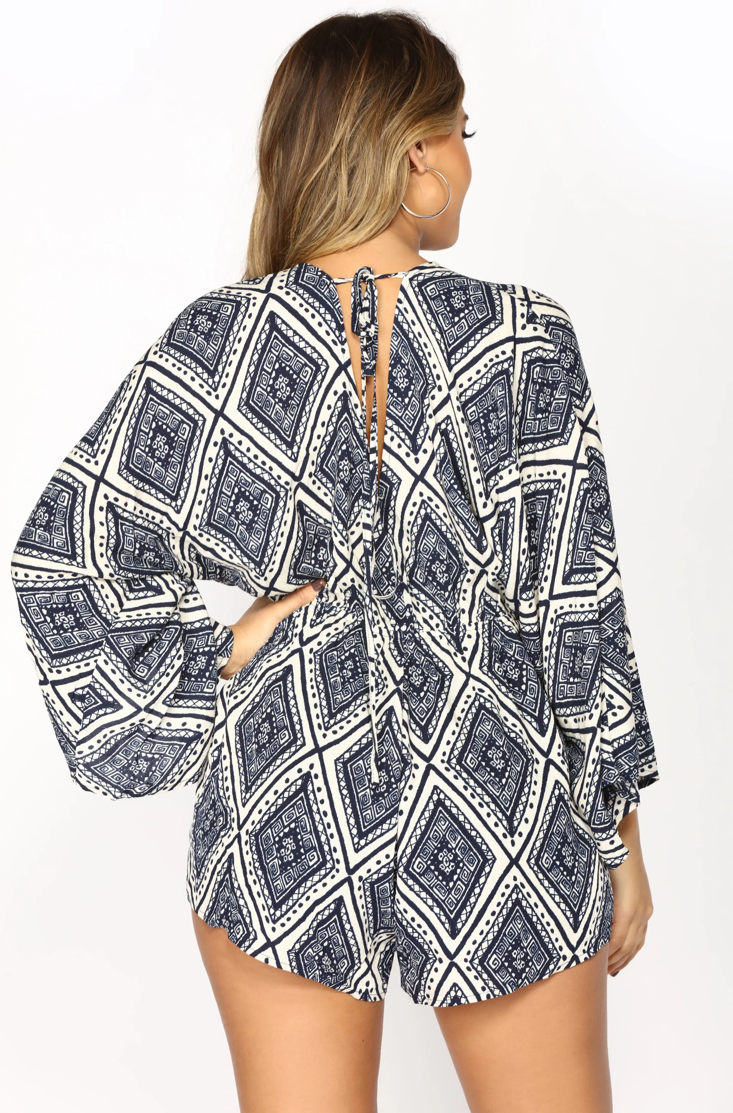 Acapulco Romper - Navy/Multi