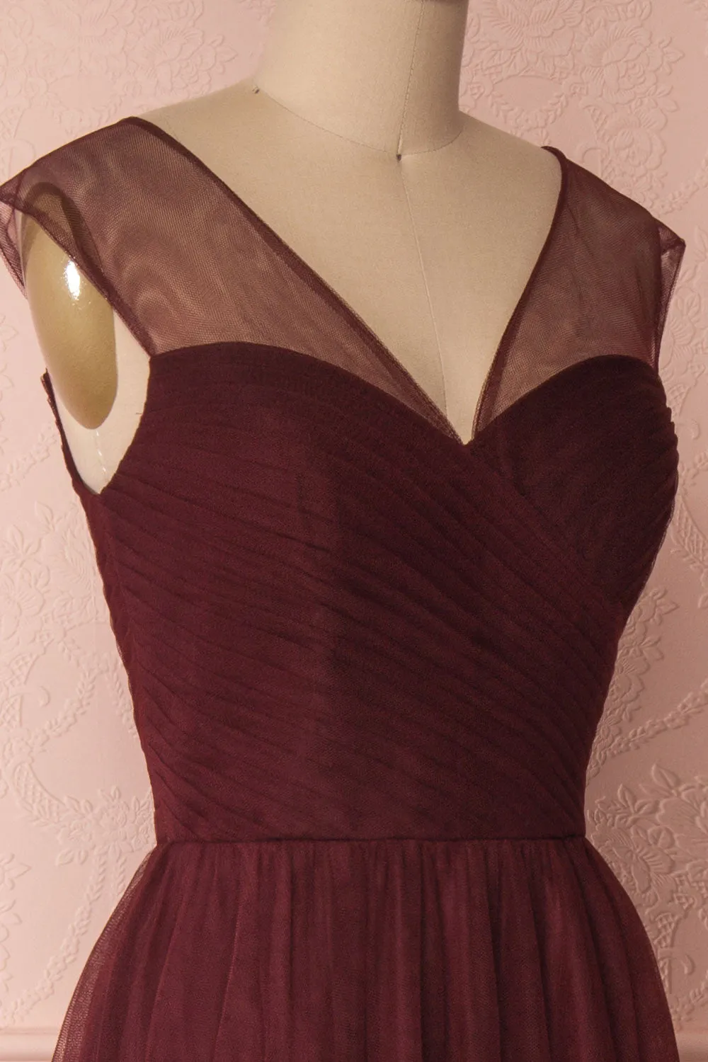 Adifa Burgundy |  Tulle Gown