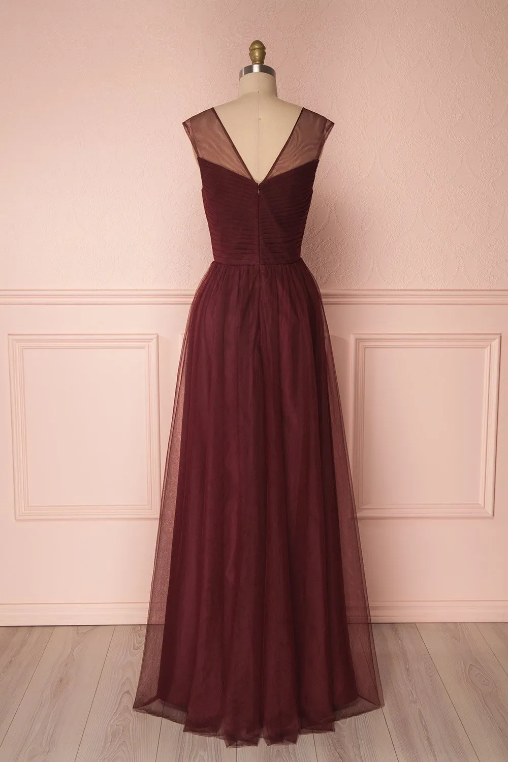 Adifa Burgundy |  Tulle Gown