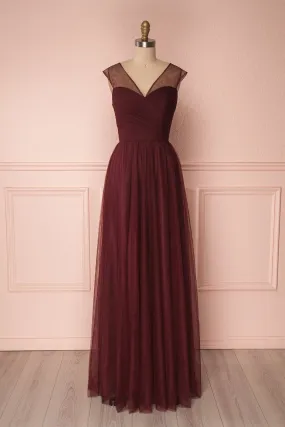 Adifa Burgundy |  Tulle Gown