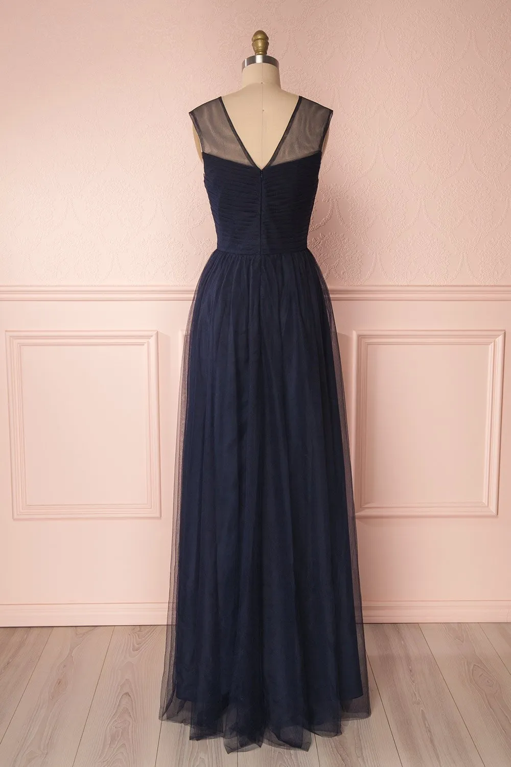 Adifa Navy | Blue Tulle Gown