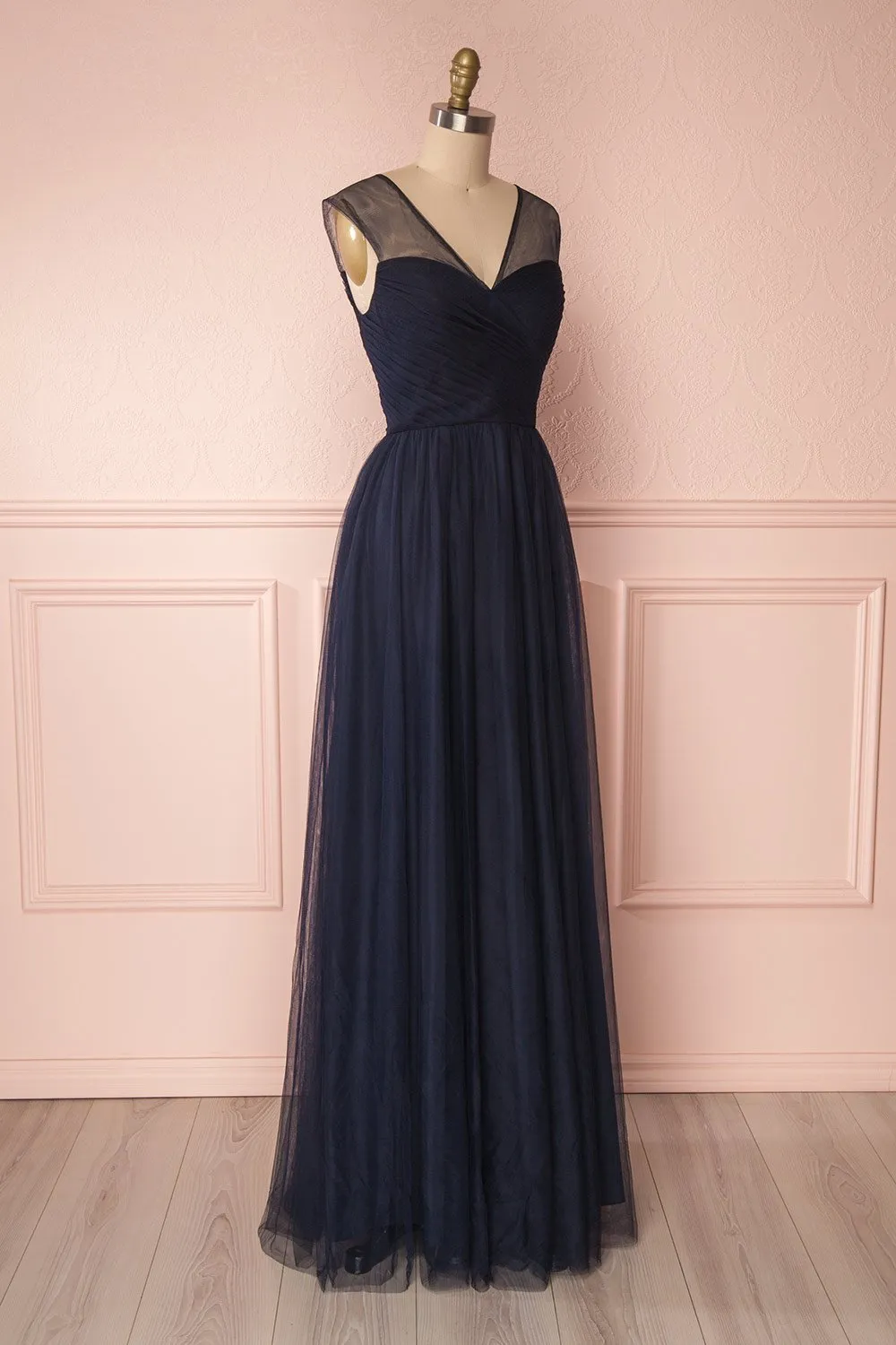 Adifa Navy | Blue Tulle Gown