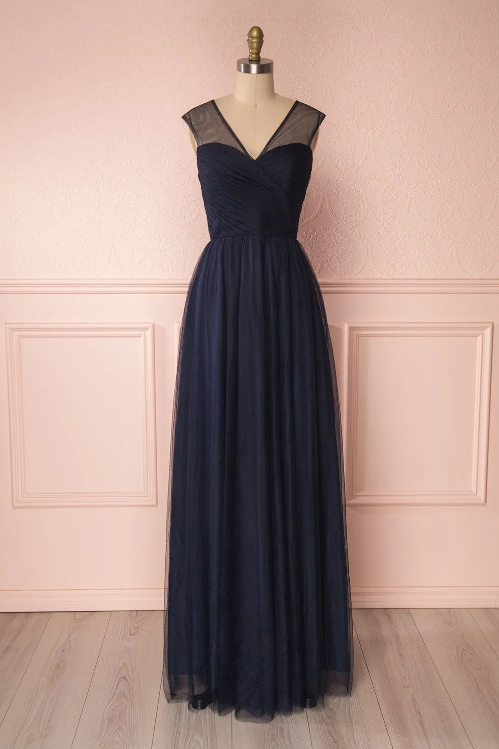 Adifa Navy | Blue Tulle Gown