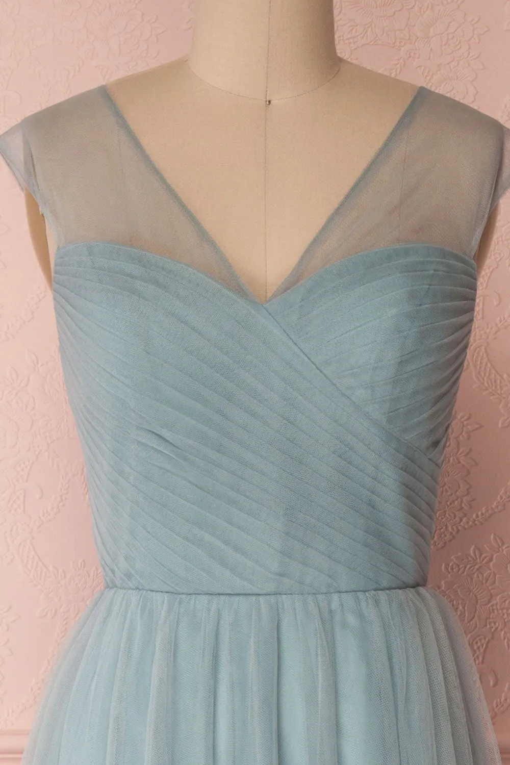 Adifa Seafoam | Teal Tulle Gown