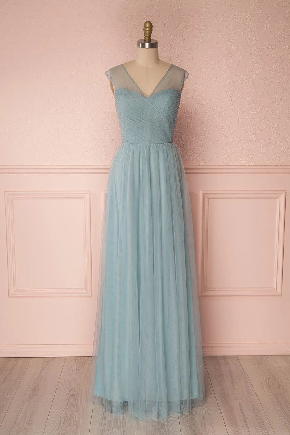 Adifa Seafoam | Teal Tulle Gown