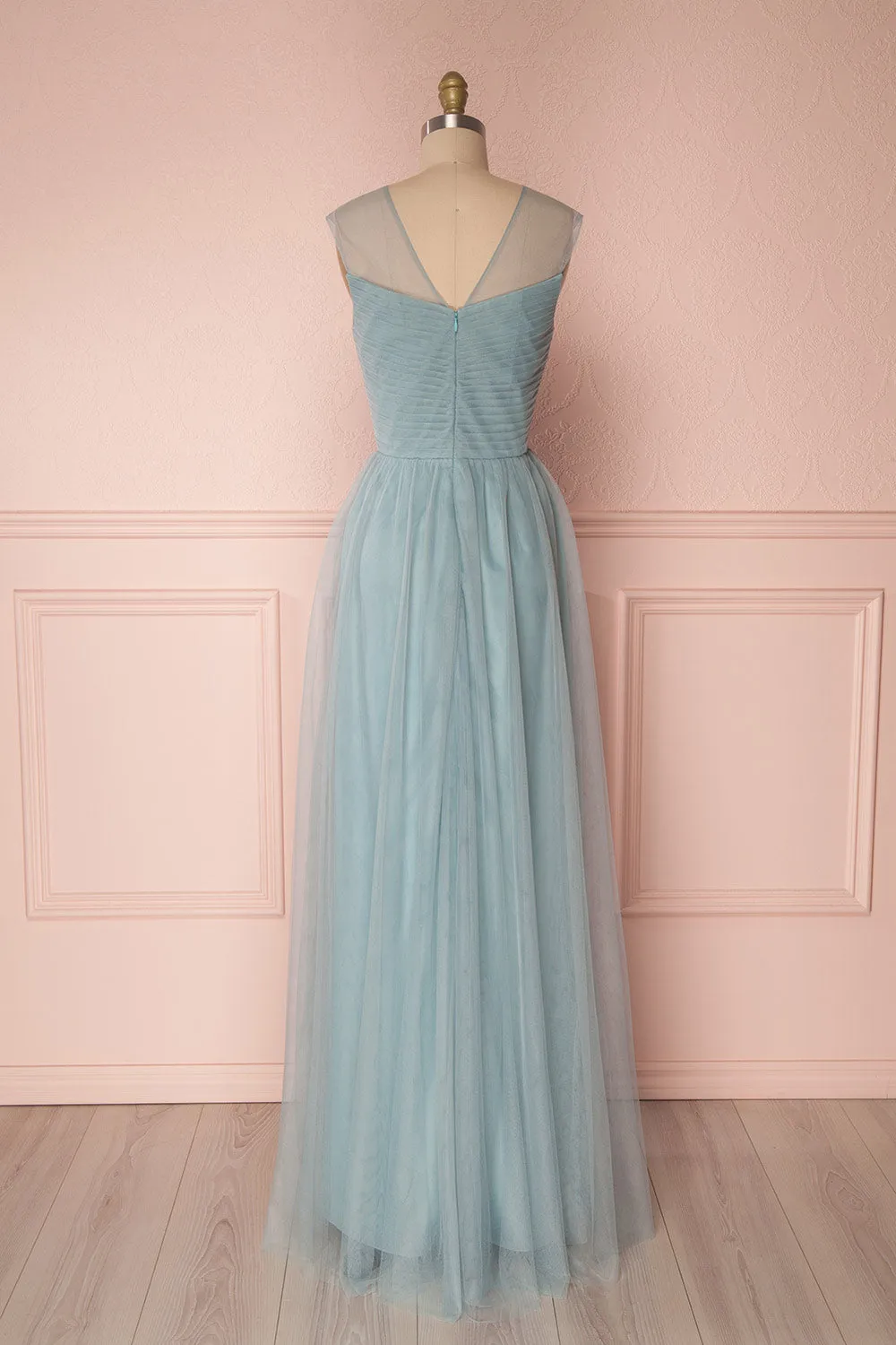 Adifa Seafoam | Teal Tulle Gown