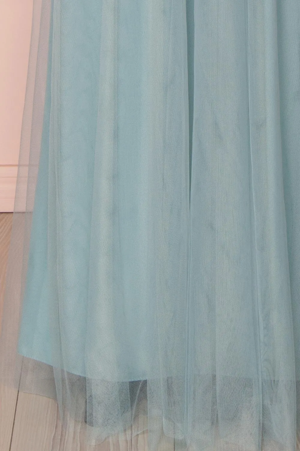 Adifa Seafoam | Teal Tulle Gown