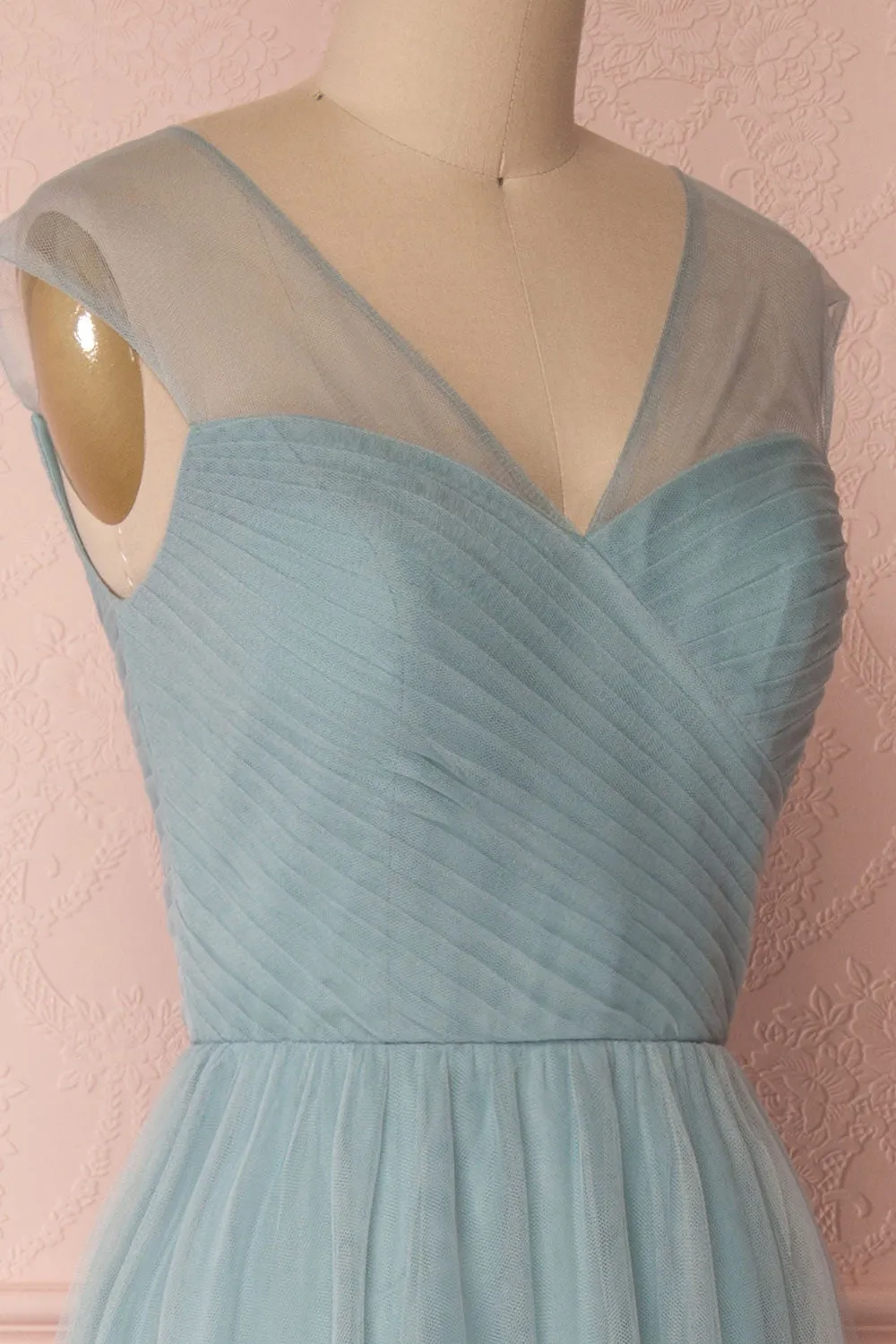 Adifa Seafoam | Teal Tulle Gown