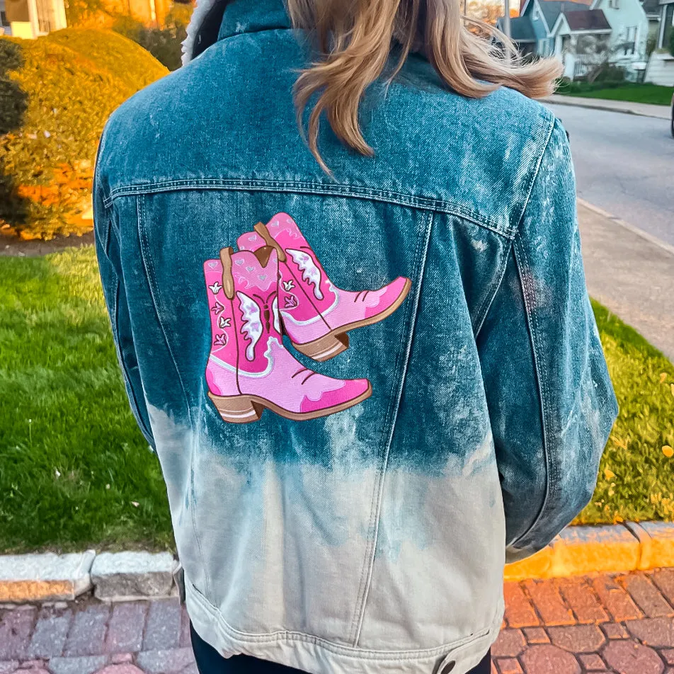 Adult Bleach Dye Denim Jacket