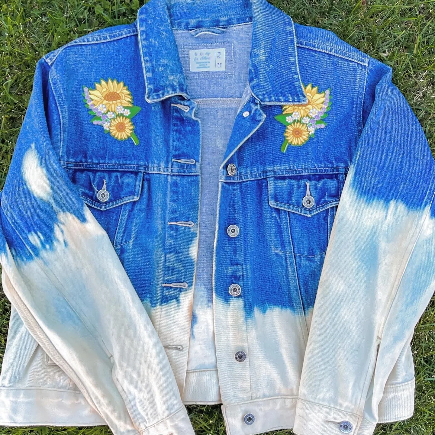 Adult Bleach Dye Denim Jacket