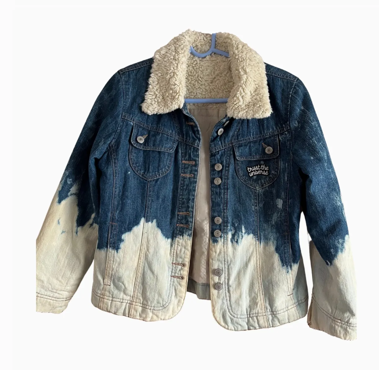 Adult Bleach Dye Denim Jacket