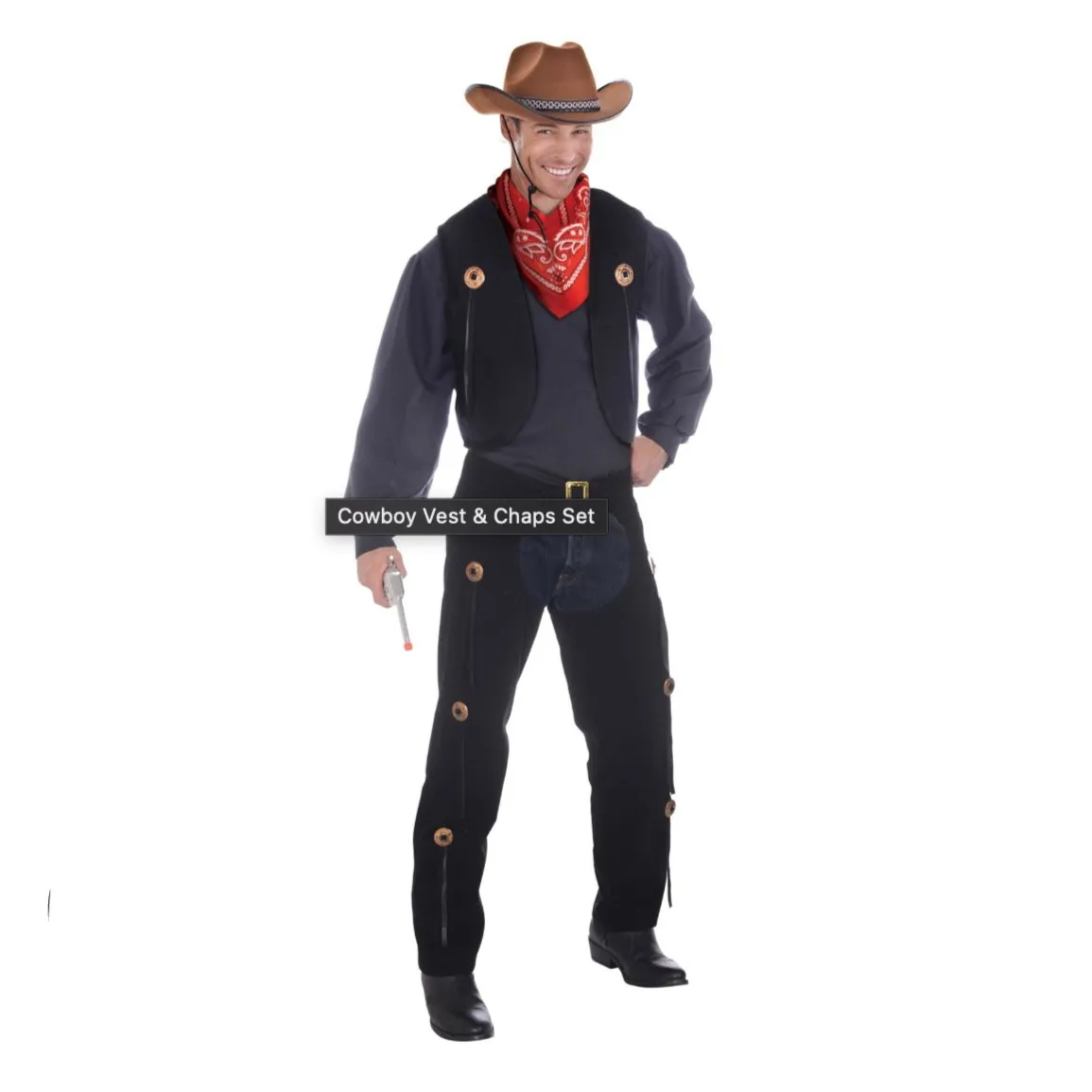 Adult Cowboy Vest and Chaps set