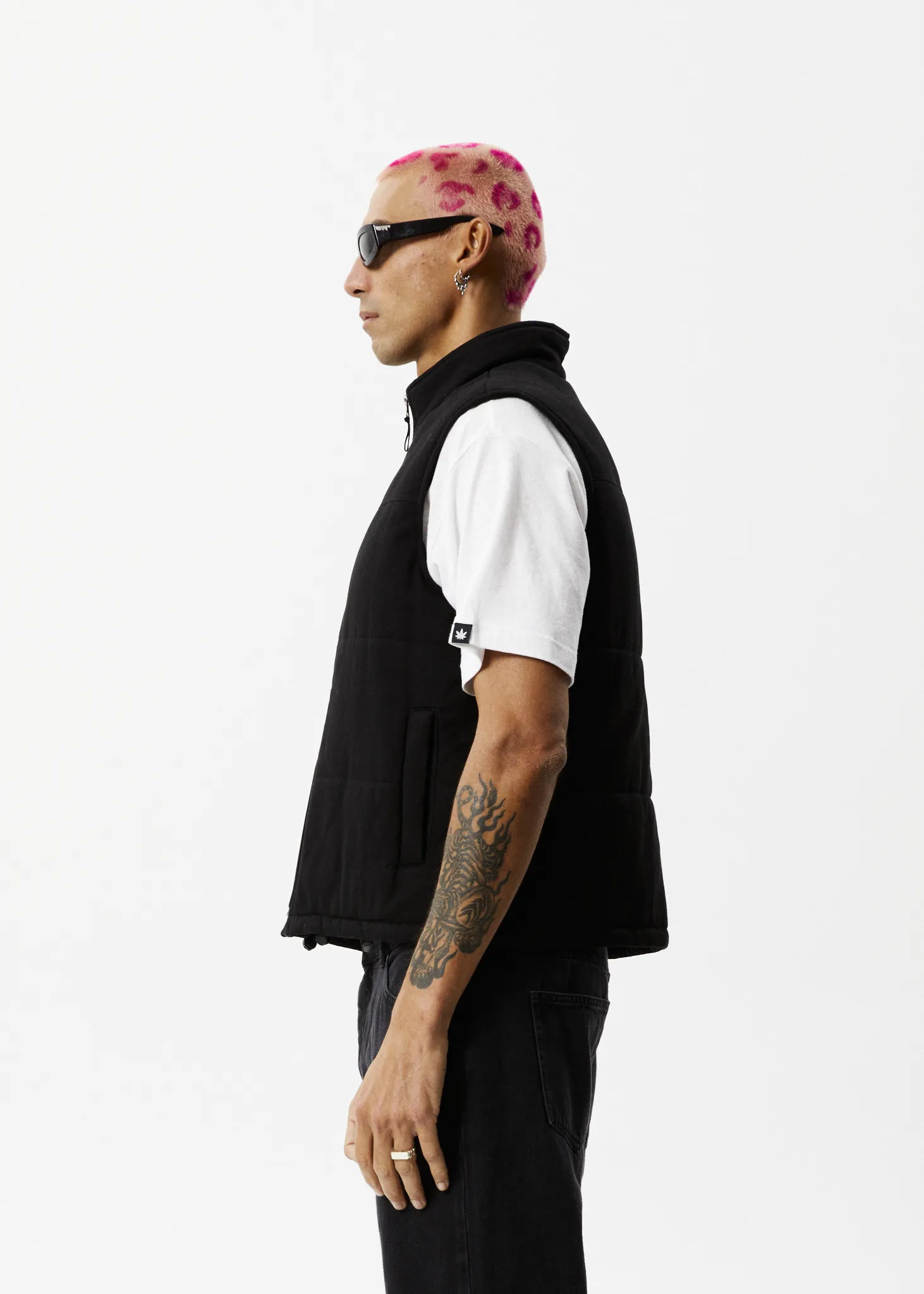 AFENDS Midnight - Puffer Vest - Black