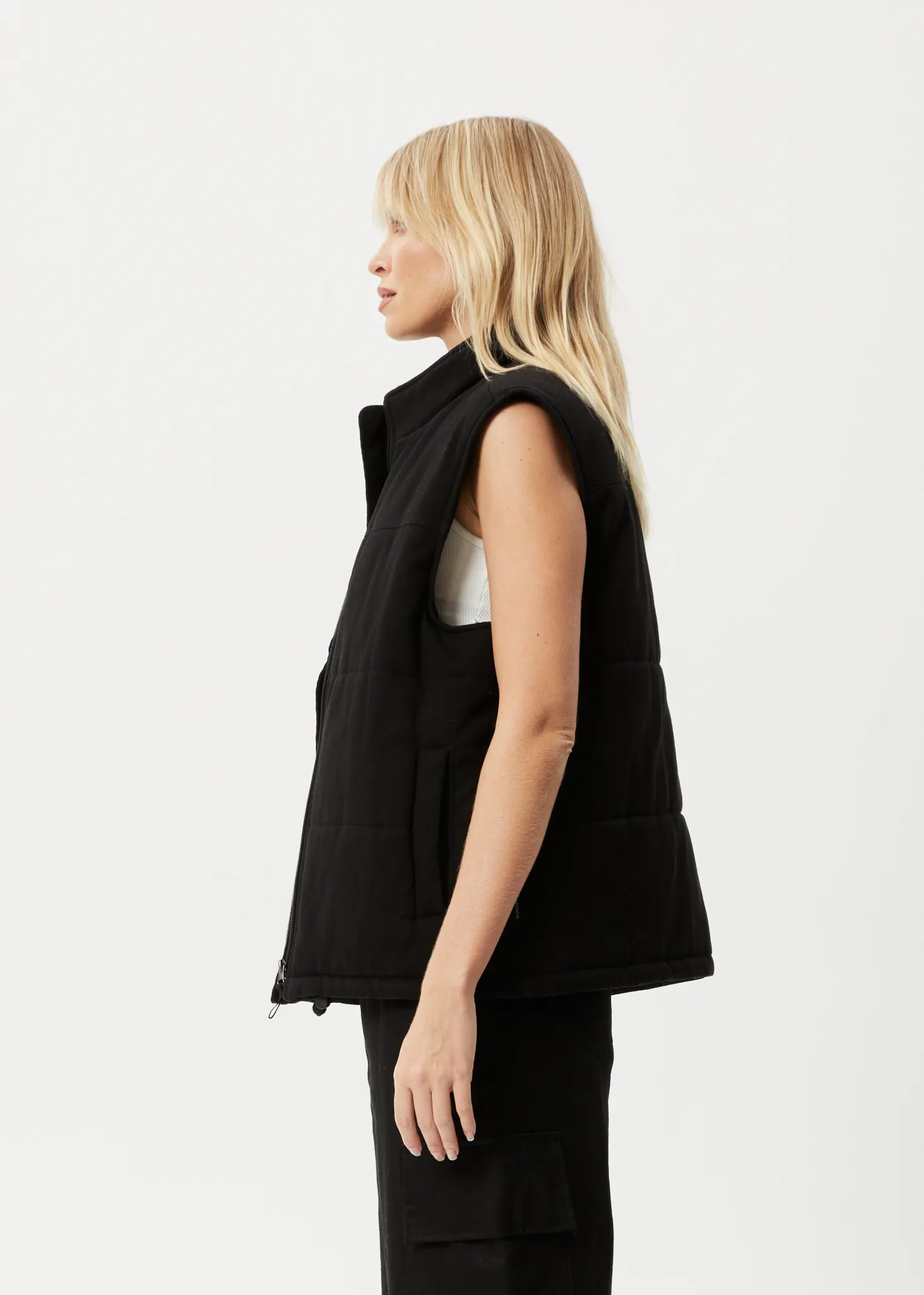 AFENDS Midnight - Puffer Vest - Black