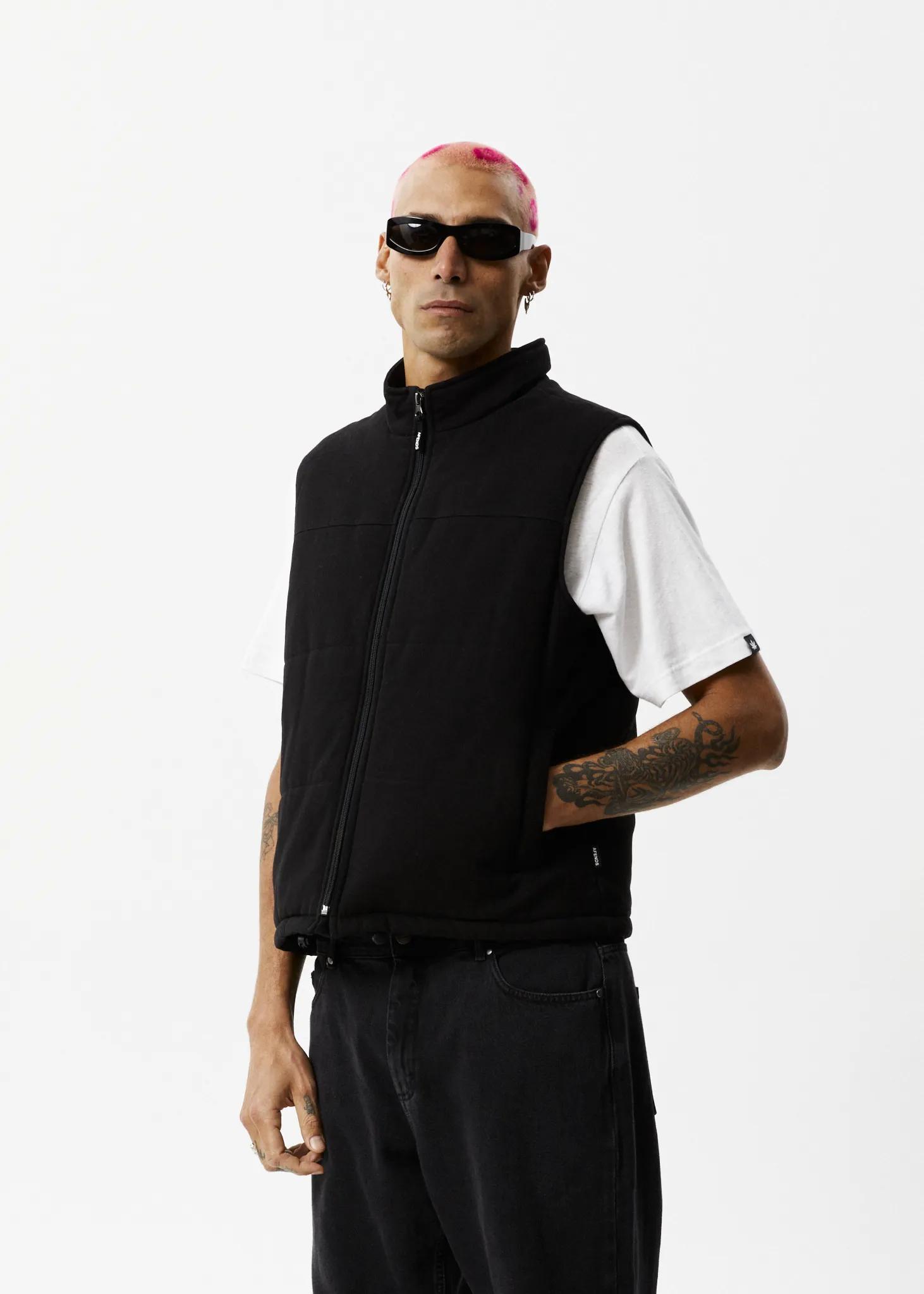 AFENDS Midnight - Puffer Vest - Black