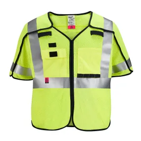 AR/FR Cat. 1 Class 3 Breakaway High Visibility Yellow Mesh Safety Vest - S/M (ANSI/CSA)