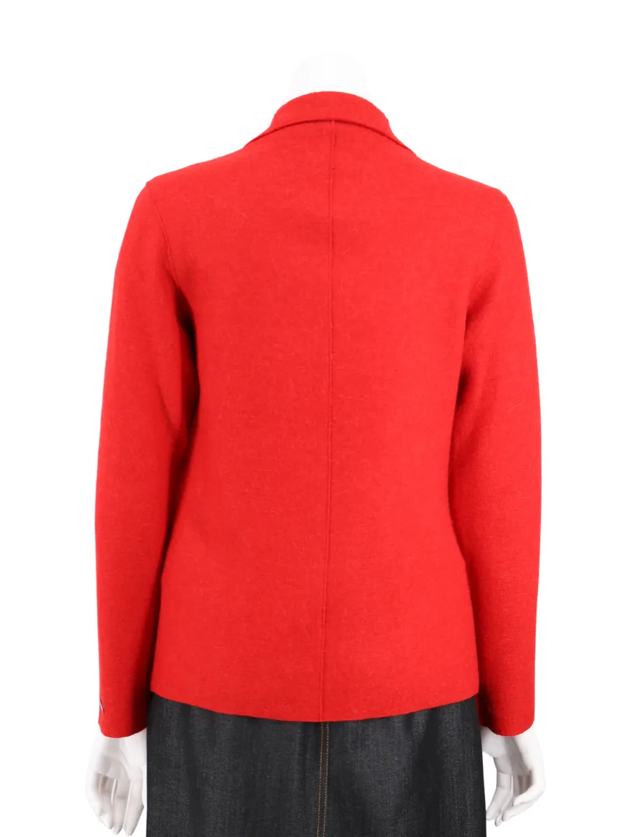 Baby Alpaca Blend Maya Jacket - bright red