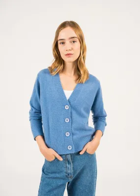 Belfast Wool Cardigan - with V-neck (OXYGENE CHINE)