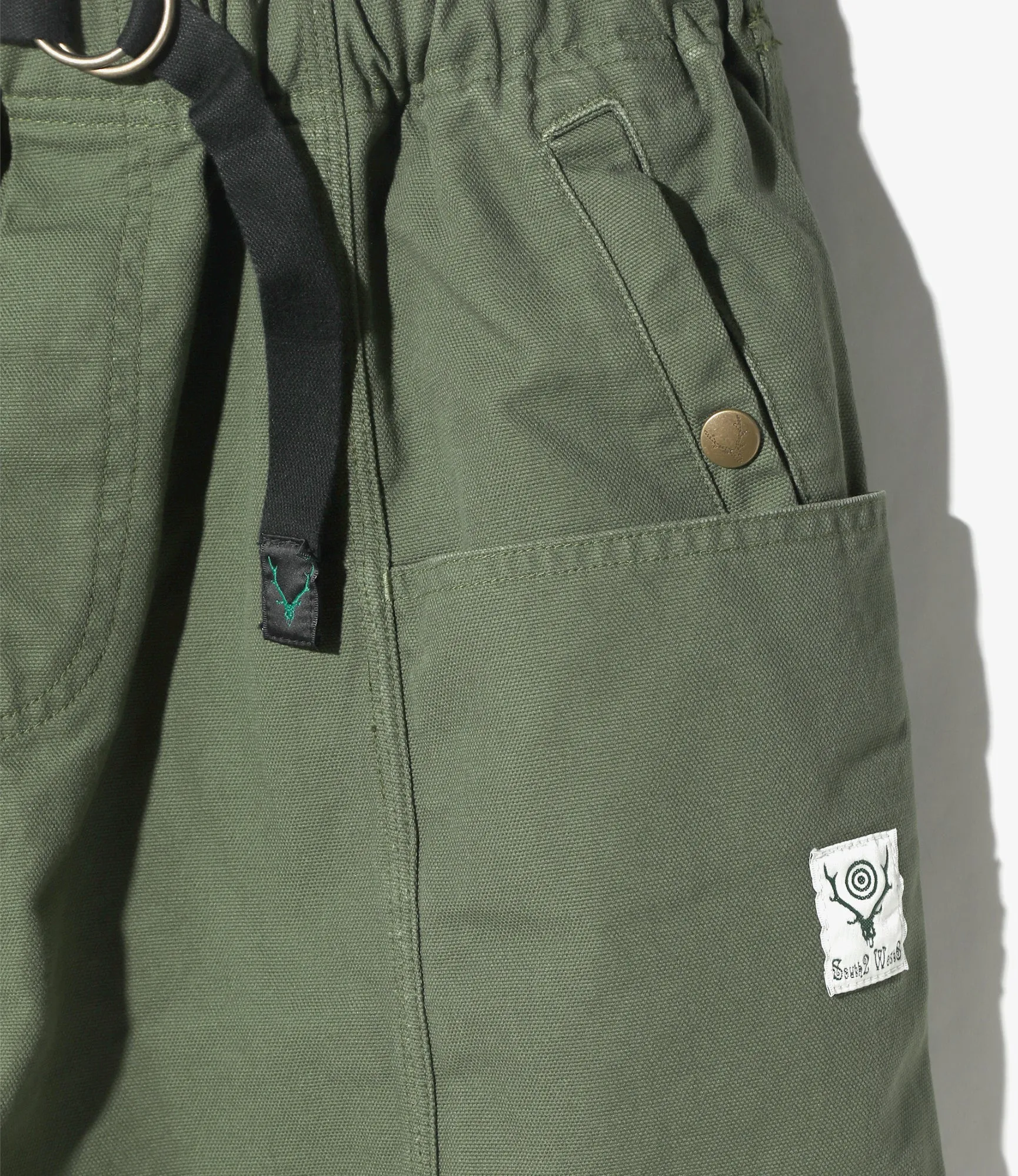 Belted Centre Seam Pant – Moss Green 11.5oz Canvas