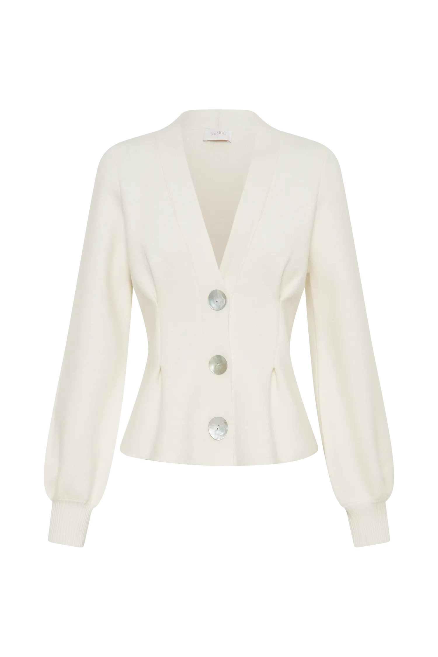 Beverly Knit Cinched Cardigan - Ivory