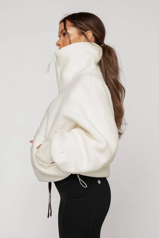 Big Hug Fleece Half Zip Sweater - Ice Cream