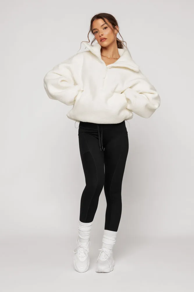 Big Hug Fleece Half Zip Sweater - Ice Cream