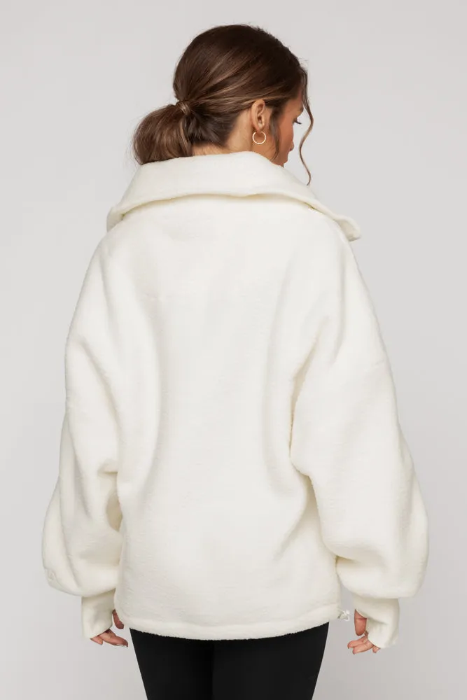 Big Hug Fleece Half Zip Sweater - Ice Cream