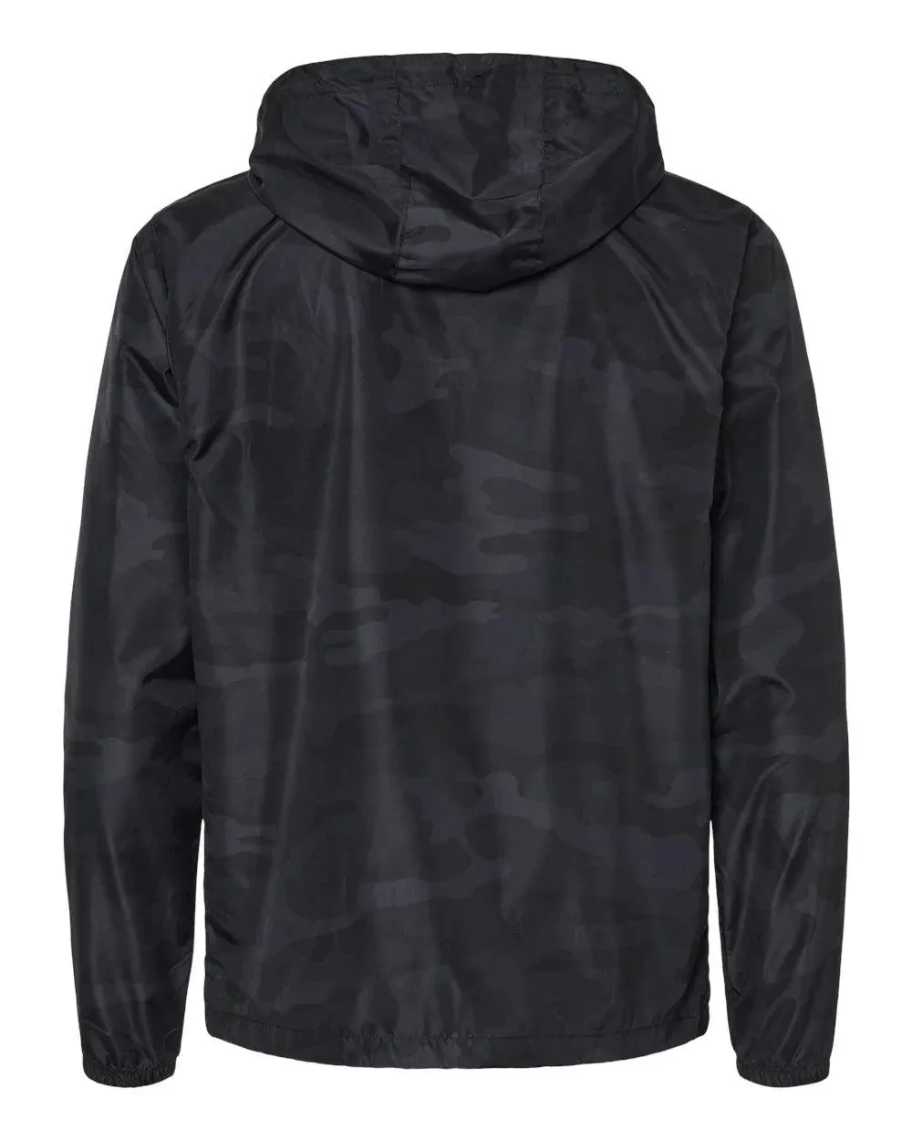 Black Camo Water Resistant Windbreaker