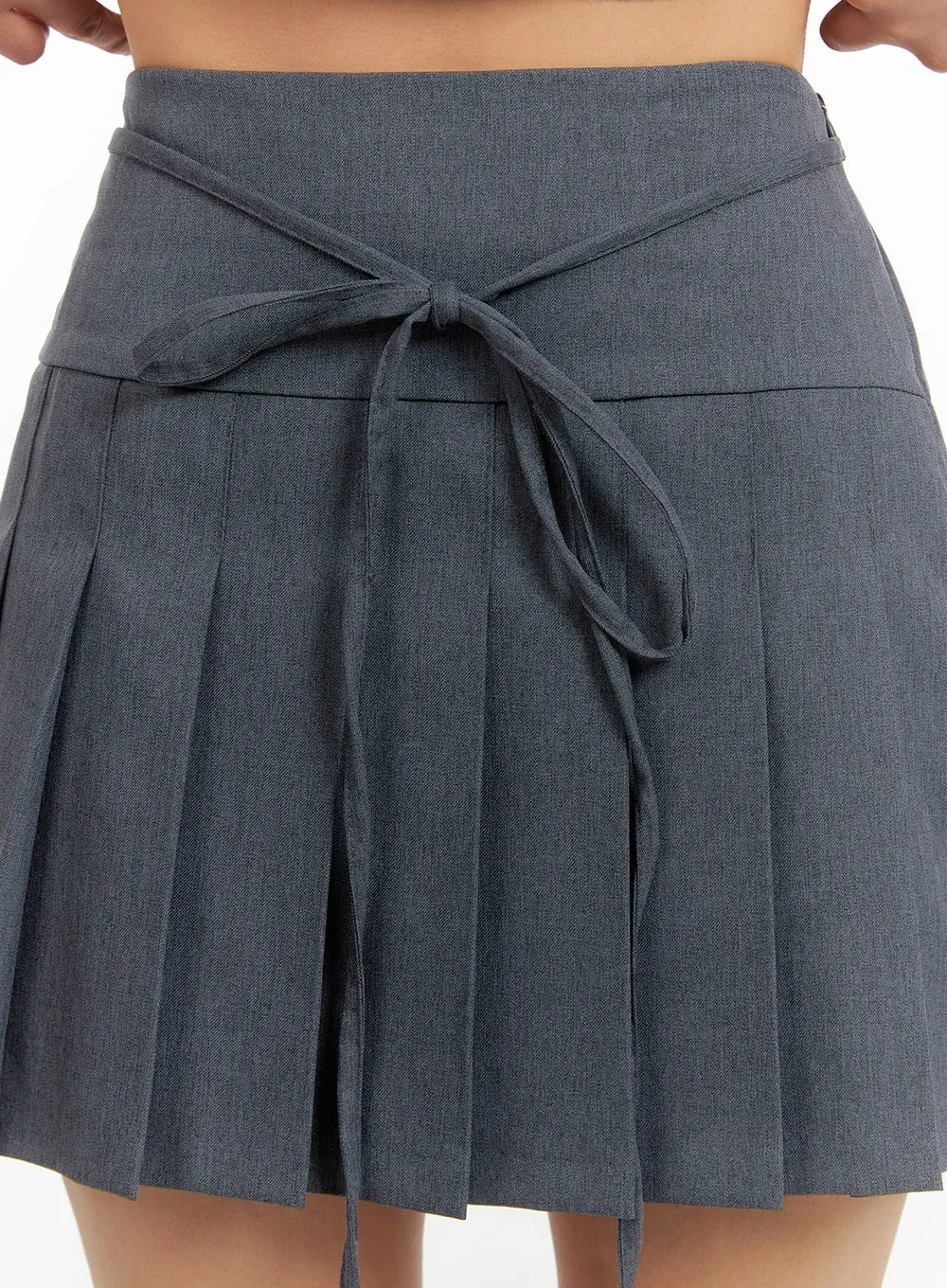 Bowknot Pleated Mini Skirt OA429