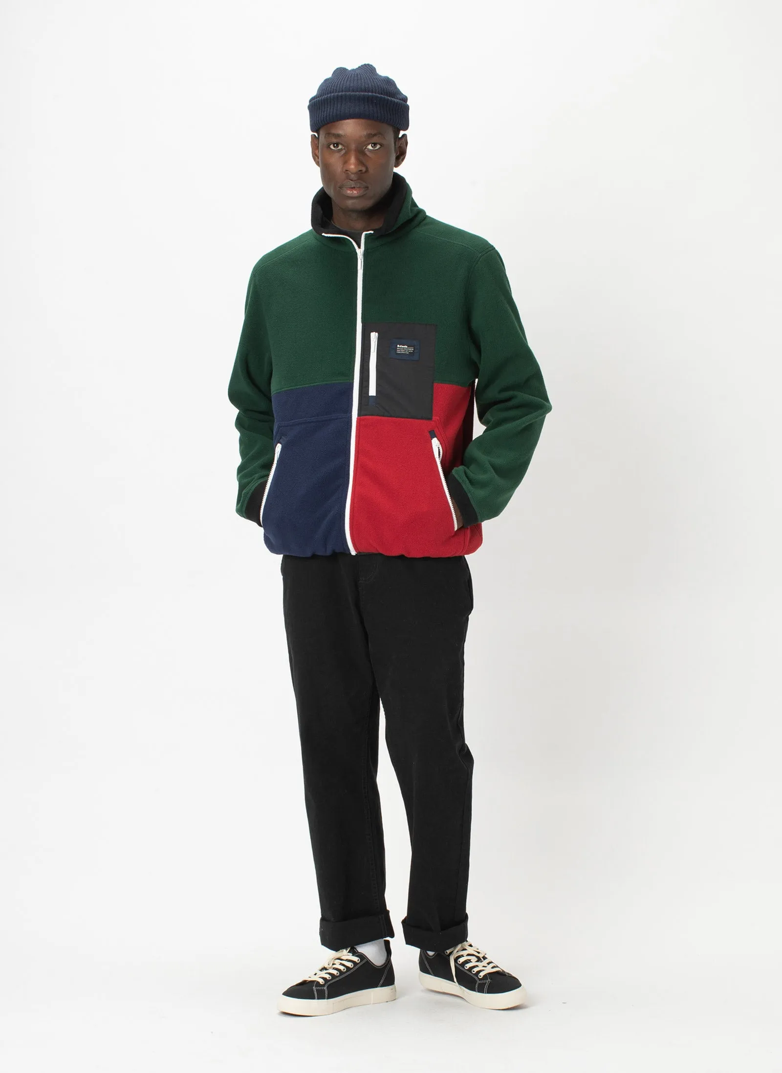 B.Quick Polarfleece Jacket Forest Panel