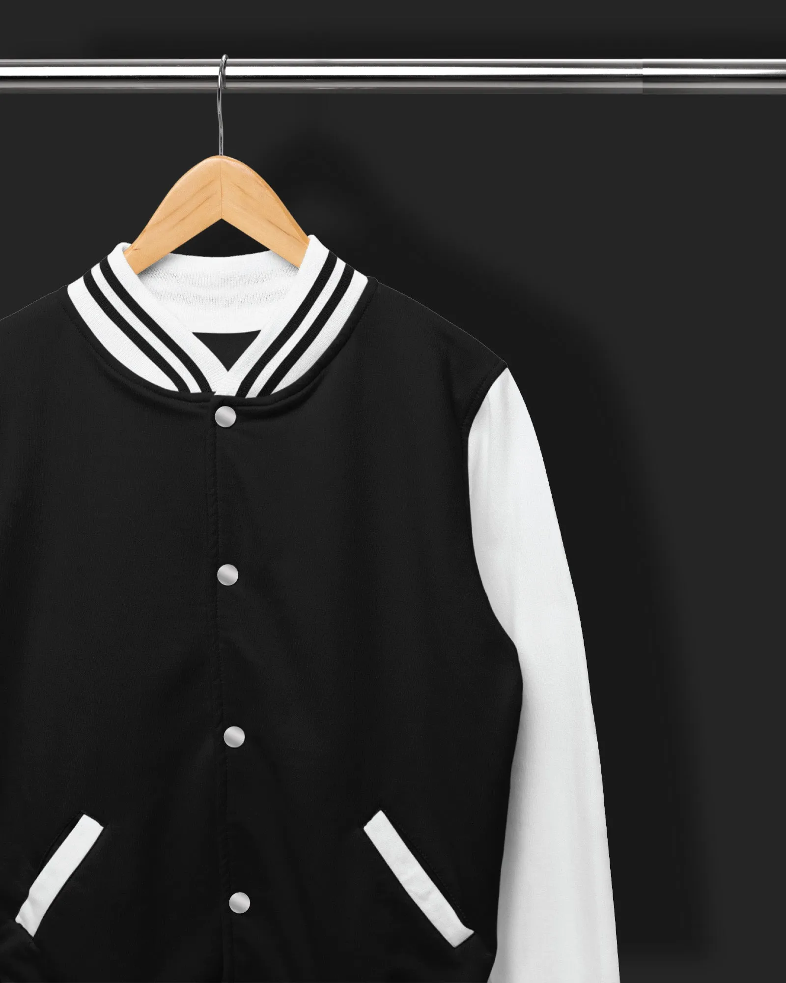 Champion Varsity Jacket: Black & White