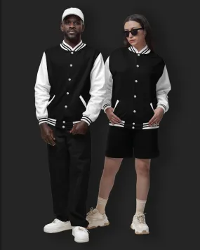 Champion Varsity Jacket: Black & White