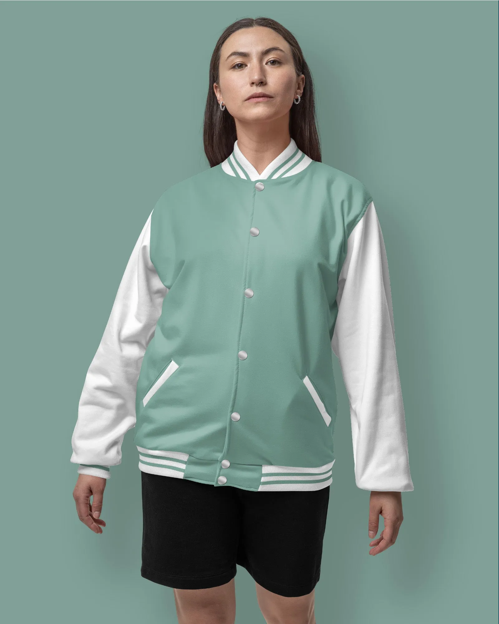 Champion Varsity Jacket: Mint Bliss