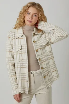 Checker pattern sweater jacket