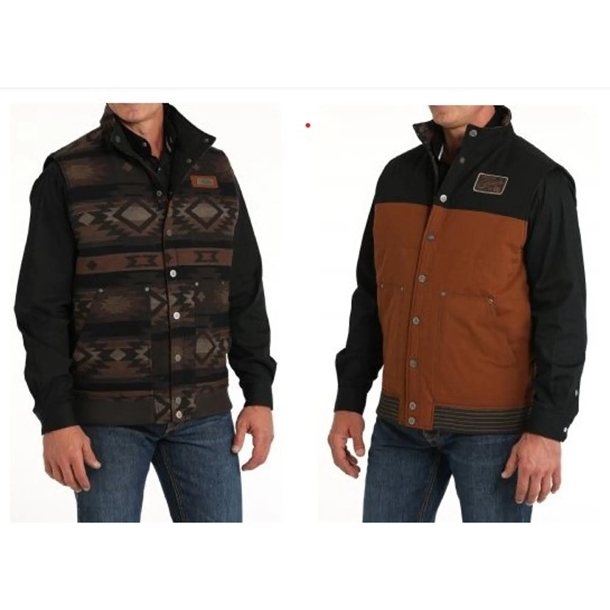 Cinch Men's Brown Reversible Vest