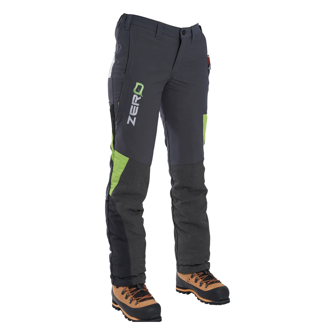 Clogger Zero Gen2 Light and Cool Women's Chainsaw Protective Pants - Grey/Green