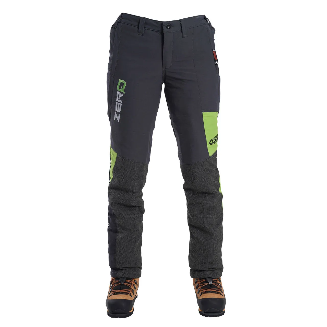 Clogger Zero Gen2 Light and Cool Women's Chainsaw Protective Pants - Grey/Green