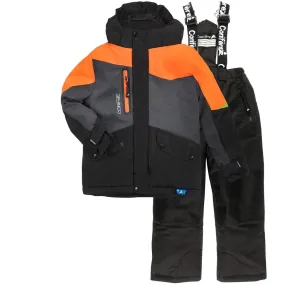 Conifere Boys Drill Snowsuit Set - Orange