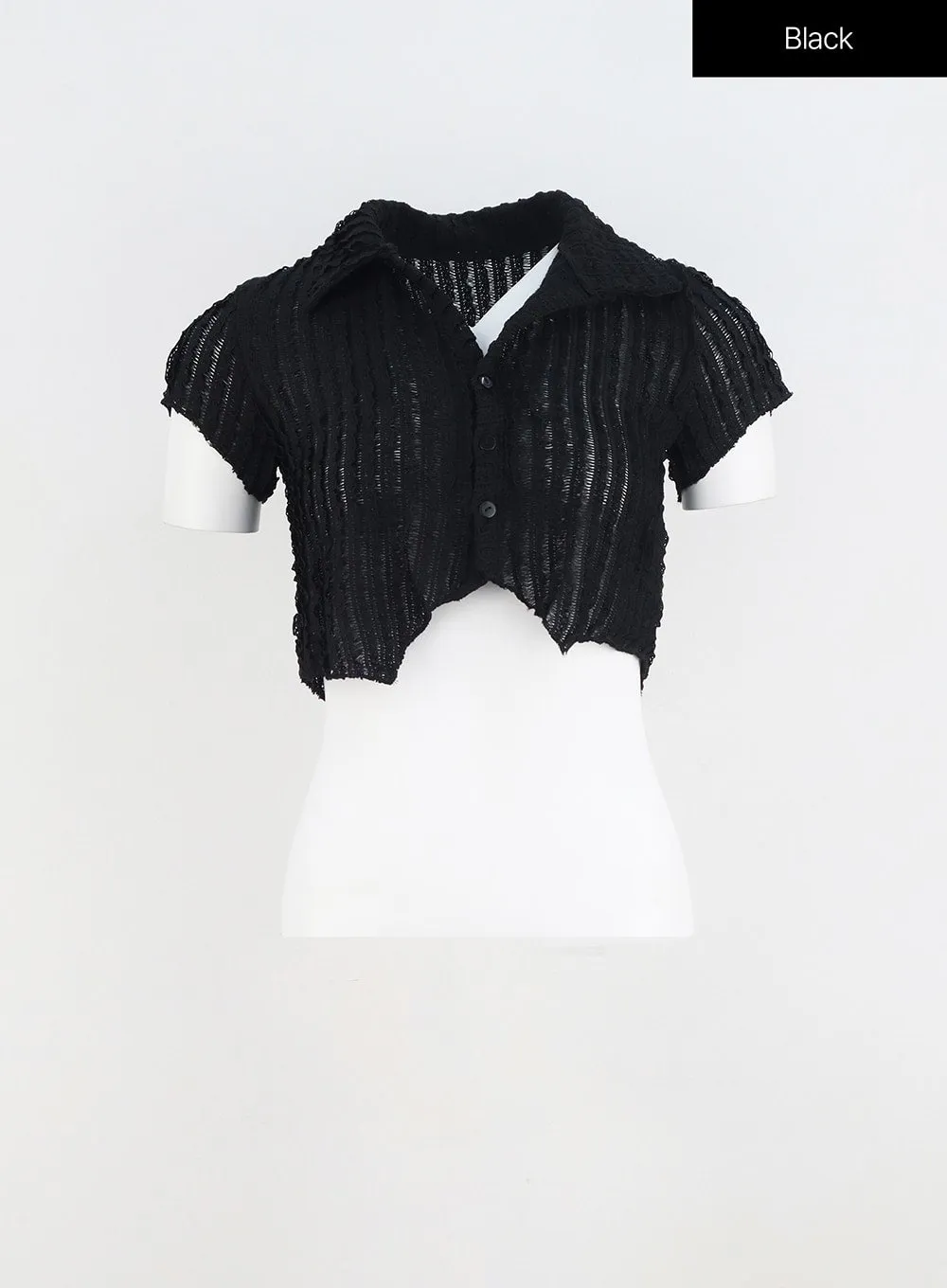 Cropped Mesh Top IU312