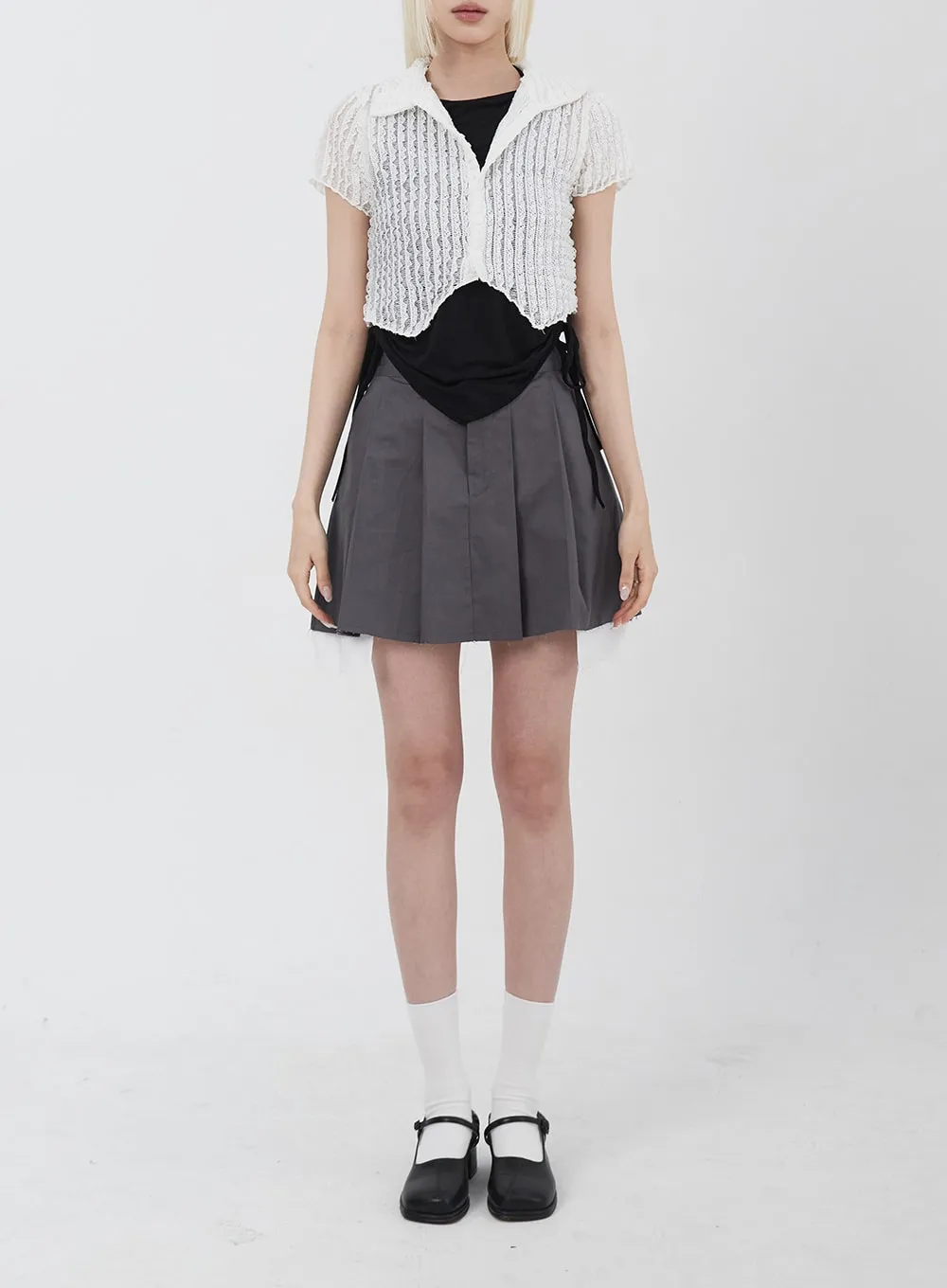 Cropped Mesh Top IU312