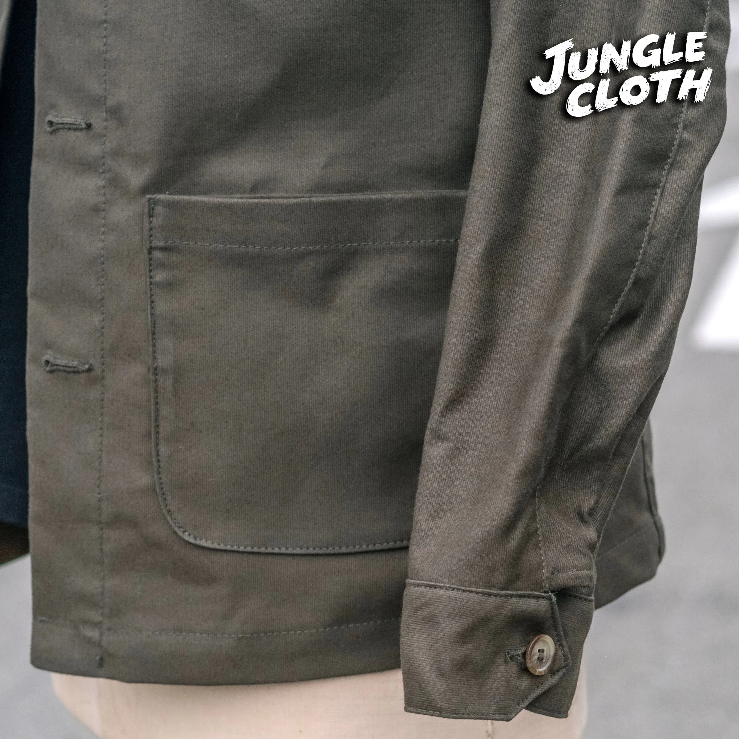 Custom Trousers in Olive 11oz Japanese Jungle Cloth