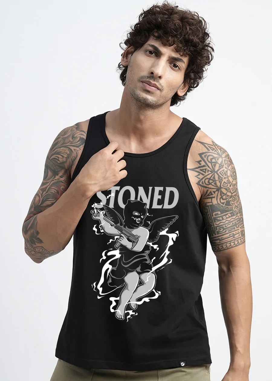 Devil Stoned Mens Printed Vest