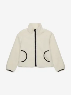 Diesel Girls Polar Fleece Jacket in Ivory